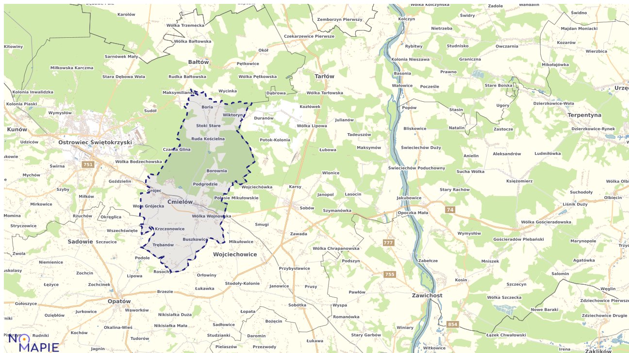Mapa wyborów do sejmu Ćmielów